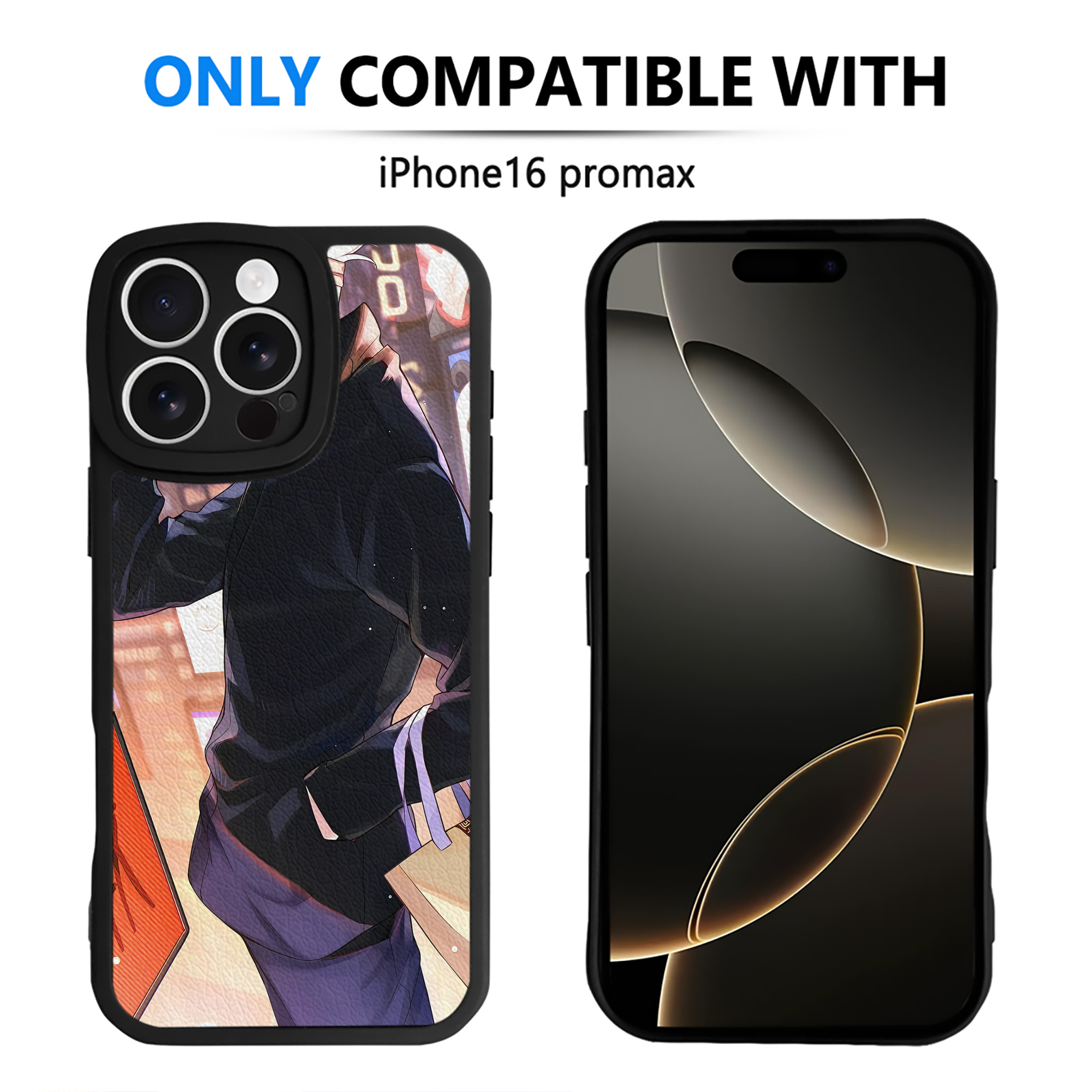 （画像用） 呪術廻戦 Jujutsu Kaisen 【iPhone 16シリーズ対応】シリコンスマホケース（レザー調） 材質：シリコン